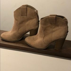 Faux suede bootie
